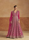 Gulkayra Nagma Colours Chinon Designer Gown With Dupatta Collection